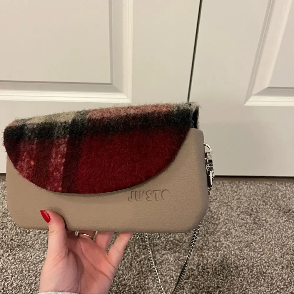 Beige and Plaid Women's Bag